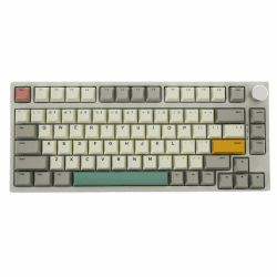 GK GAMAKAY TK75 SE 75% Mechanische Gaming-Tastatur mit Knopf, Hot-Swap-fähig Bluetooth/2.4GHz/Wired RGB PBT Tastenkappen 81 Keys Gasket Gaming Tastatur (Weiß-Outemu Yellow Switch)