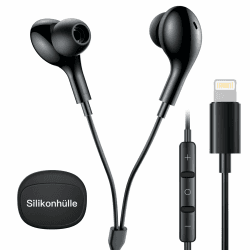 Kopfhörer mit Kabel für iPhone [MFi-Zertifiziert], In-Ear Kopfhörer Lightning Anschluss Mikrofon und Lautstärkeregler Kabelkopfhörer für iPhone 14 Pro Max/13/12/11/SE/XS/XR/8/7