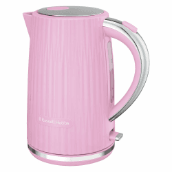 Russell Hobbs Wasserkocher [1,7L 2400W] Eden Himbeere, Edelstahlakzente (herausnehmbarer Kalkfilter,Deckelöffnung per Knopfdruck,Wasserstandsanzeige,leuchtender Schalter, BPA frei) Teekocher 27362-70