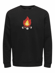 ONLY & SONS Male Sweatshirt ONSOLIVER Sweatshirt S Schwarz