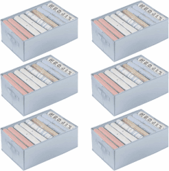 hinrey Kleiderschrank Organizer 6 Stück für Hosen Hemden Unterwäsche, Schrank Organizer Schubladen Ordnungssystem Schrank Organizer Schubladen Organizer