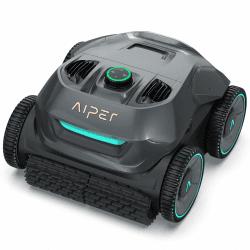 AIPER Poolroboter Boden und Wand, Starke Reinigungskraft, Quad-Motorsystem, WavePath-Navigation, 150 Minuten Arbeitszeit, Kabelloser Poolsauger Akku, Ideal für 150 m² Unterirdische Pools