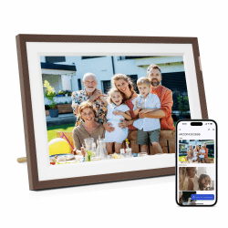 ARZOPA Digitaler Bilderrahmen WLAN 10,1 Zoll 32GB KEIN Abonnement 1280x800 IPS HD Touchscreen Elektronischer Bilderrahmen Remote-Freigabe Bilderrahmen Digital Unbegrenzt Fotos und Videos teilen - D10