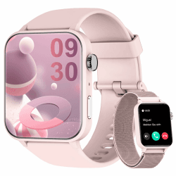 Blackview Smartwatch Damen, 1,85'' Fitnessuhr mit Tätigen und Annehmen von Anrufen, Sportuhr mit 100+ Sportmodi, Schrittzähler, Schlafmonitor, Herzfrequenz, Smart Watch Fitness Tracker für Android iOS