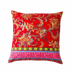 Lanqinglv 2er Pack Bohemian Kissenbezug Kissenhülle 80x80cm Boho Indisch Bunt Vintage Doppelpack Kopfkissenbezug mit Reißverschluss