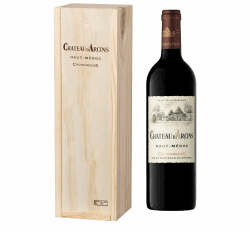 Geschenkbox Holzkiste - Château Arcins - AOP Haut Medoc - Cru Bourgeois - Rotwein - 75cl