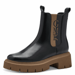 MARCO TOZZI by Guido Maria Kretschmer Damen Chelsea Boots mit Plateau zum Schlupfen 39 EU Black Nature
