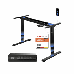 SANODESK Höhenverstellbarer Schreibtisch Gestell EC4 mit 2 starken Motoren 3-stufige tischgestell höhenverstellbar mit 4 Memory-Steuerung passt für alle gängigen Tischplatten