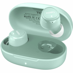TOZO E1 Kopfhörer kabellos Bluetooth 5,3 Bluetooth Kopfhörer, In Ear Bluetooth Kopfhörer mit APP, 30 Std Premium Sound, IPX6 Wasserdicht, 2 ENC-Mikrofone klare Anrufe Noise Cancelling Kopfhörer - Grün