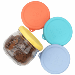 4 Silikondeckel für Le Parfait, 85mm Silikon-Ersatzdeckel passend für Le Parfait 350ml Super Terrine & 500ml, 750ml, 1000ml, 1500ml, 2000ml Super Gläser, mikrowellen- und spülmaschinenfest