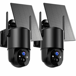 YUPBOE 2K Überwachungskamera Aussen Akku Solar: Kamera Überwachung Aussen 355°/100° Pan Tilt Drahtlos WLAN Kamera Outdoor Solar Bewegungsmelder Alarm AußEnkamera Kabellos PIR Bewegungsmelder IP66