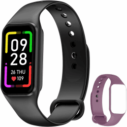 Blackview Smartwatch Herren Damen, Fitnessuhr 1,47'' Farbdisplay, Fitness Tracker mit Schrittzähler Schlafmonitor Herzfrequenz, Sportuhr mit 24 Sportmodi Smart Watch für Android iOS(2 Armbänder)