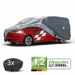 WALSER Premium Abdeckplane Auto All Weather Plus, Abdeckplane wasserdicht, Bus Abdeckplane, Transporter Abdeckplane L kompatibel mit VW Caddy/T4/T5/T6, Mercedes Viano/Vito