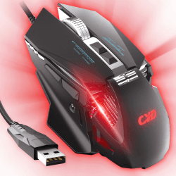 CYD C300 Gaming Maus Kabelgebunden, USB 3.0 Kabelgebundene Maus für Laptop, Ergonomisches Design Gaming Mouse, Programmierbare Maus-Gamer, Snap-Change Tracking & Shootout PC Gaming Race, DPI 7200