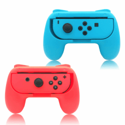 FYOUNG Griffe Halterung für JoyCon Switch & Switch OLED Modell, Controller Grip für JoyCon Halter Zubehör - Blau/Rot (2 Pack)