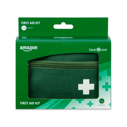 Amazon Basic Care - Erste-Hilfe-Set, 56 Teile, Grün