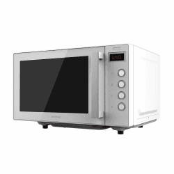 Cecotec Mikrowelle ohne Platte GrandHeat 2000 Flatbed White. Fassungsvermögen 20 Liter, Leistung 700 W, Timer bis 60 min, Innere Keramikbeschichtung