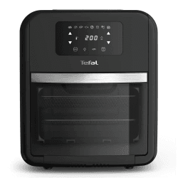 Tefal Easy Fry Oven & Grill 9-in-1 Heißluftfritteuse, 11 L für 6 Portionen, 7 Zubehörteile, 8 Programme, Online-Rezepte, gesunde Fritteuse ohne Öl, schnell & energiesparend, schwarz, FW5018