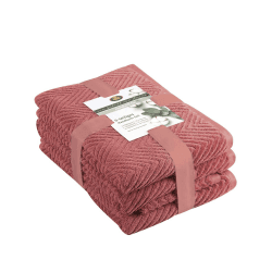 Gözze - Frottier-Set, 2 Handtücher (50 x 100 cm), 2 Duschtücher (70 x 140 cm) und 2 Gästetücher (30 x 50 cm), 100% Baumwolle, 480 g/m² - Rot
