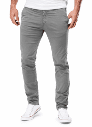 MERISH Chino Herren Slim fit Chinohose Stretch Designer Hose Neu 401 36W / 30L 401 Hellgrau