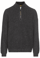 camel active Herren Stricktroyer aus Baumwollmix M Dunkelgrau