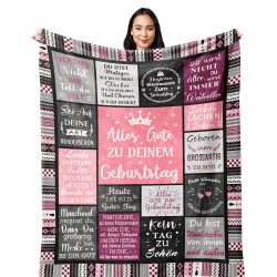 Yesbird Geburtstagsgeschenk für Frauen, Geburtstagsgeschenk für Mama, Mädchen, Frau, Freundin, Schwester, Freundin, Kollegin, Lustige Geschenk Geburtstag, Happy Birthday Deko Decke 150x130CM