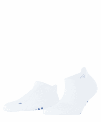 FALKE Damen Cool Kick Sneaker Sneakersocken schnelltrocknendes atmungsaktives nachhaltiges Funktionsmaterial leichte Polsterung Plüschsohle kühlend bequem sportlich flache Naht 1 Paar 39-41 Weiß White 2000