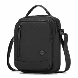 BAGZY Umhängetasche Herren Schultertasche Oxford Handtaschen Männer Tablet-Tasche Große Brustbeutel Herren Tasche Arbeitstasche für Büro/Hochschule/Reisen B544schwarz[25 X 20 X 9 Cm]