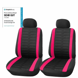Upgrade4cars Autositzbezüge Set für die Vordersitze | Auto-Schonbezüge Universal in Pink