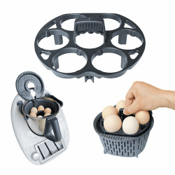 Thermomix Zubehör, Einsatz zum Eierkochen für Thermomix Garkorb, Eierkocher Eierhalter für thermomix TM5, TM6, TM31 (Monolayer)