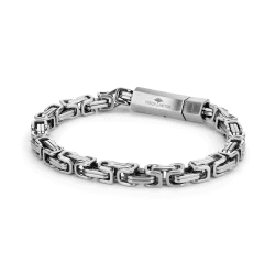 Fynch-Hatton Armband Königskette aus Edelstahl Silber