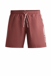 BOSS Herren Dolphin Badeshorts mit durchgehendem Innenfutter und Logo-Print L Open Red644