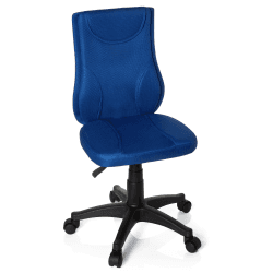 hjh OFFICE 670430 Kinderdrehstuhl KIDDY Base Netzstoff Blau Kinder Schreibtischstuhl Kinderstuhl höhenverstellbar
