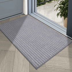 COSY HOMEER Fußmatte Innen, rutschfest Schmutzfangmatte Innen, Maschinenwaschbarer, Waschbar Fussmatte Innen, Absorbierend Fussmatte Für Hintertür, Eingang, Flur, Küche(60 x 90cm,Grau)