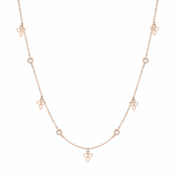 Tamaris Damen Halskette aus Edelstahl Roségold
