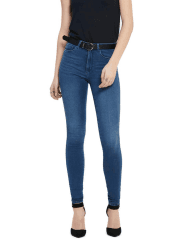 ONLY Female Skinny Jeans ONLROYAL Hohe Taille Skinny Fit Jeans L / 34L Blau (Medium Blue Denim)