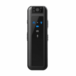 VBESTLIFE -Körperkamera, 1080P-Videorecorder, Tragbar, Tragbare Überwachungskamera, Taschen-Polizei-Körperkamera, Rückenclip-Kamera, mit LED-Anzeigeleuchte