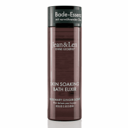 Jean & Len Bath Elixir Rosemary & Ginger, mit natürlichen Ölen, hinterlässt ein angenehmes Hautgefühl, krautiger Duft, Badeöl für alle Hauttypen, ohne Parabene & Silikone, 100 ml