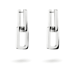 Liebeskind Berlin Creole 2,5 cm mit aushängbarem Element aus Edelstahl Silber