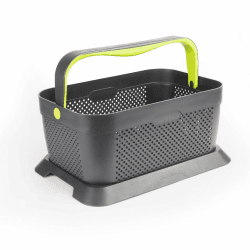 rati Basket - Grün, Smarter Auto Korb zum Einkauf & Outdoor-Aktivitäten, mit Befestigungsadapter zum Kofferraum, rutschfest und Stabil während der Fahrt I Schwarz, aus 94% Recycling Material