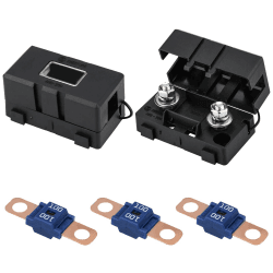 Midi Sicherung, 3 Stück 100A Midi Schraubsicherungen 2 Stück ANS Sicherungshalter 12V-58V Midi Hochstromsicherung für Pkw, Lkw, Baufahrzeugen, Bussen, Wohnwagen (100A)