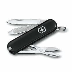 Victorinox Schweizer Taschenmesser, Klein, Classic SD, Multitool, Swiss Army Knife, Geschenk, 7 Funktionen, Klinge, Nagelfeile