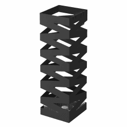 SONGMICS Schirmständer Regenschirmständer Wasserauffangschale und Haken Werden verschenkt 49 cm Schwarz LUC16B