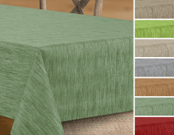 BEAUTEX Wachstuchtischdecke rund oval eckig, Georginias Tischdecke abwischbar, Farbe und Größe wählbar (Eckig 100x140 cm Antikgrün)
