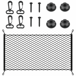 Gepäcknetz Auto Graplan Kofferraumnetz Gepäcknetz Elastisch Sich auf 140x100cm Kofferraum Netz Gepäcknetz Wohnmobil Kofferraum Organizer für Meisten Fahrzeugtypen