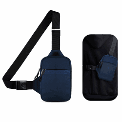 Libershine Sling Chest Crossbody Bag, Umhängetasche Herren Damen, Schultertasche Crossbody Bag, Wasserdicht Schultertasche, Shoulder Chest Bag für Outdoor Wandern(Navy blau)