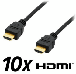 10x Equip HDMI-Kabel (2.0, 4K, 1,8m, Schwarz) für 9,90€ inkl. Versand (statt 20€)