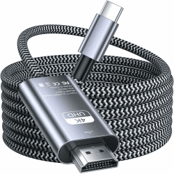 Siwket USB C auf HDMI Kabel 1M [4K@60Hz], Geflochten USB Typ C zu HDMI Kabel [Thunderbolt 3 Kompatibel] für MacBook Pro/Air 2021,iPad Pro/Air,Samsung Galaxy S21,S22,S23 Ultra,Huawei P50,TV,Tablet