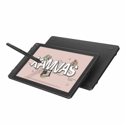 HUION Kamvas 13 Gen 3 Grafiktablett mit Display 2024, 13,3 Zoll Anti-Glare Glas Zeichentablett mit PenTech 4.0, 16384 Stiftdruck, 5 Drucktasten, Dual Dial Perfekt für Designer, Künstler, Schwarz