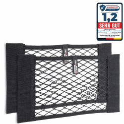 Upgrade4cars Kofferraum Netztasche Klett | 2 Auto Organizer Netze 40 x 25 cm | Elastisches Kfz Aufbewahrungsnetz Universal Autozubehör Innenraum Gadget Geschenke für Frauen Männer